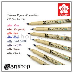 日本 SAKURA 櫻花 PIGMA MICRON PN 塑膠筆尖 筆格邁彩繪代針筆 (單支)